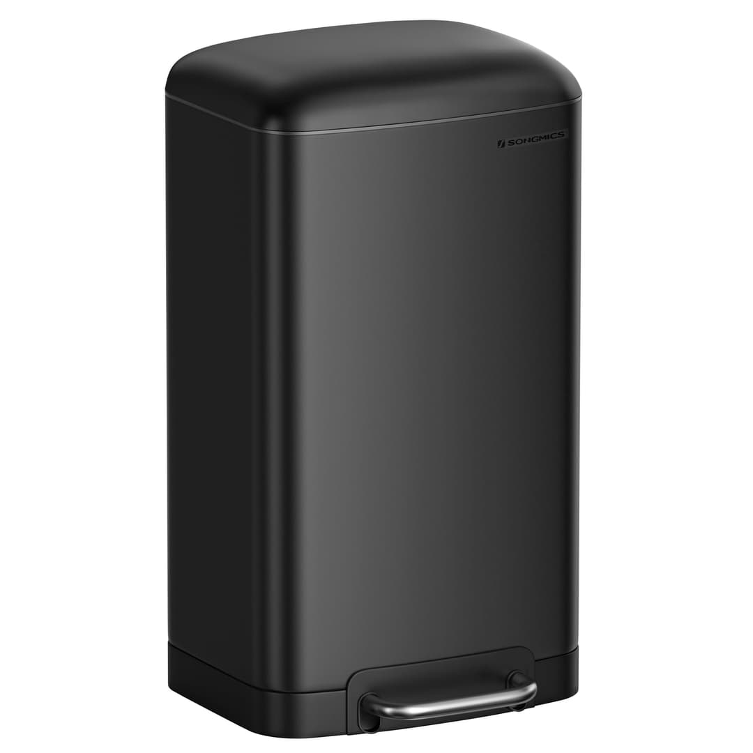 SONGMICS Kitchen Bin, 8 Gallon (30L) Rubbish Bin, Steel P…