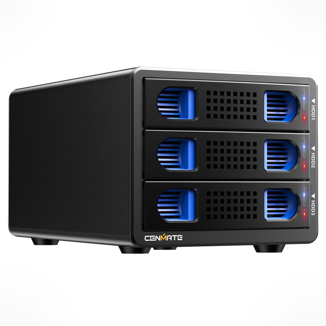 CENMATE Aluminum 3 Bay Hard Drive Enclosure with Cooling …