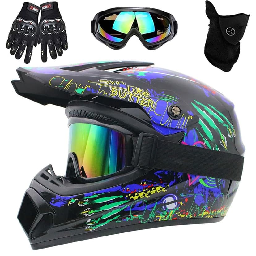 Casque de Moto IntéGral Certifié DOT Pour Enfants, Jeunes… - 1