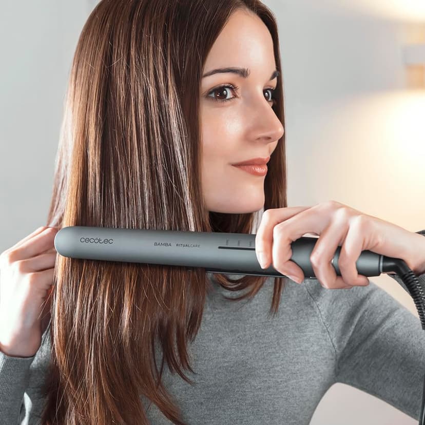 Cecotec Bamba RitualCare 880 HidraProtect Hair Straightener, Black, 48 W, Keratin Coating and Argan Oil, Pro Ionizer Technology. Temperature Adjustable Between 160ºC and 220ºC. - 2