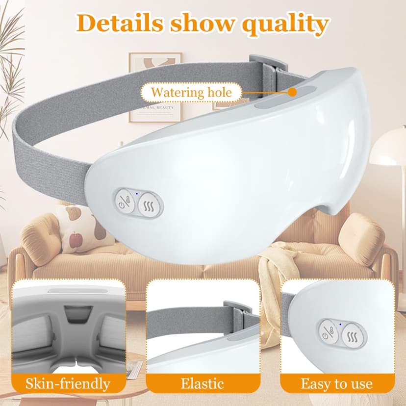 Eye Massager with Heat, Heated Steam Eye Mask, Micron Atomization, Relieves Dark Circles, Dryness and Fatigue - 6