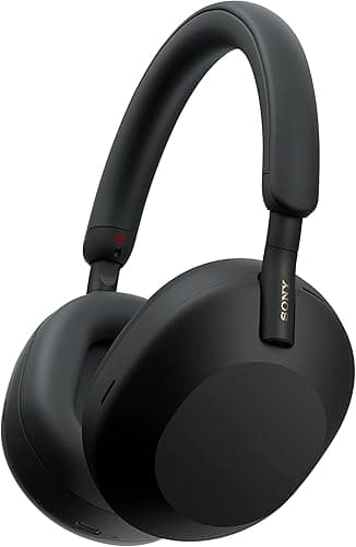 Sony WH-1000XM5 Hard Case Premium Noise Cancelling Wireless Over-Ear Headphones, Bluetooth, Clear Call Quality, Hi-Res Audio, Up to 30hr Battery Life, Includes Hard Case, iOS & Android - Black