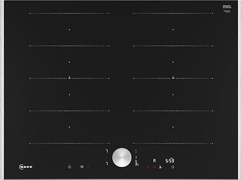 Neff, Home Connect T67TTX4L0 Self-contained Flex Induction Hob with Twist Pad Control, N90, Width 70 cm, Black with Frame