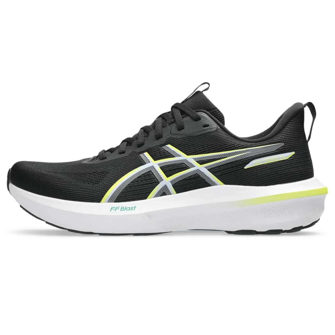 ASICS Men's GT-1000 14 Running Shoes, Black/Citron, 7 UK