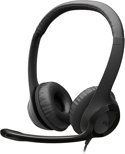 Logitech H390 Casque Filaire pour PC/Ordinateur Portable, Casque stéréo avec Microphone Anti-Parasite, stéréo, Commandes intégrées, certifié Works with Chromebook - Noir