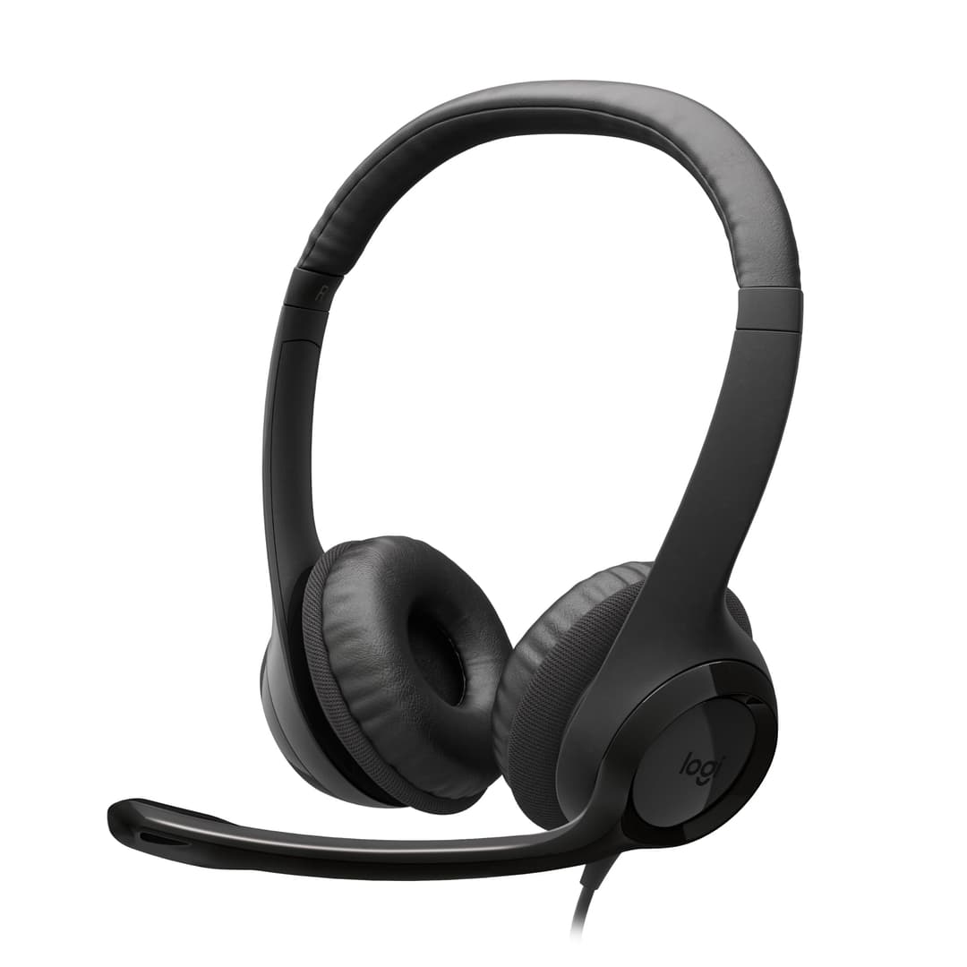 Logitech H390 kabelgebundenes Headset für PC/Notebook, Stereo-Kopfhörer mit Mikrofon mit Geräuschunterdrückung, Stereo, Bedienelemente am Kabel, Works with Chromebook – SCHWARZ