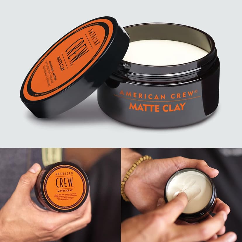 American Crew Texturising Matte Clay with Medium Hold and Low Shine, Gifts for Men, for Control and Definition, Non-Greasy formula, Hair Styling for Men - 85 g - 2