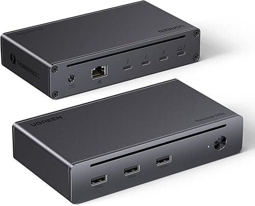 UGREEN Revodok MAX 208 Docking Station Thunderbolt 4 8 In 1 Dual Display 4K60Hz 8K30Hz Hub USB C 3.2 10Gbps Dock USB C Ethernet RJ45 Gigabit Power DC 140W