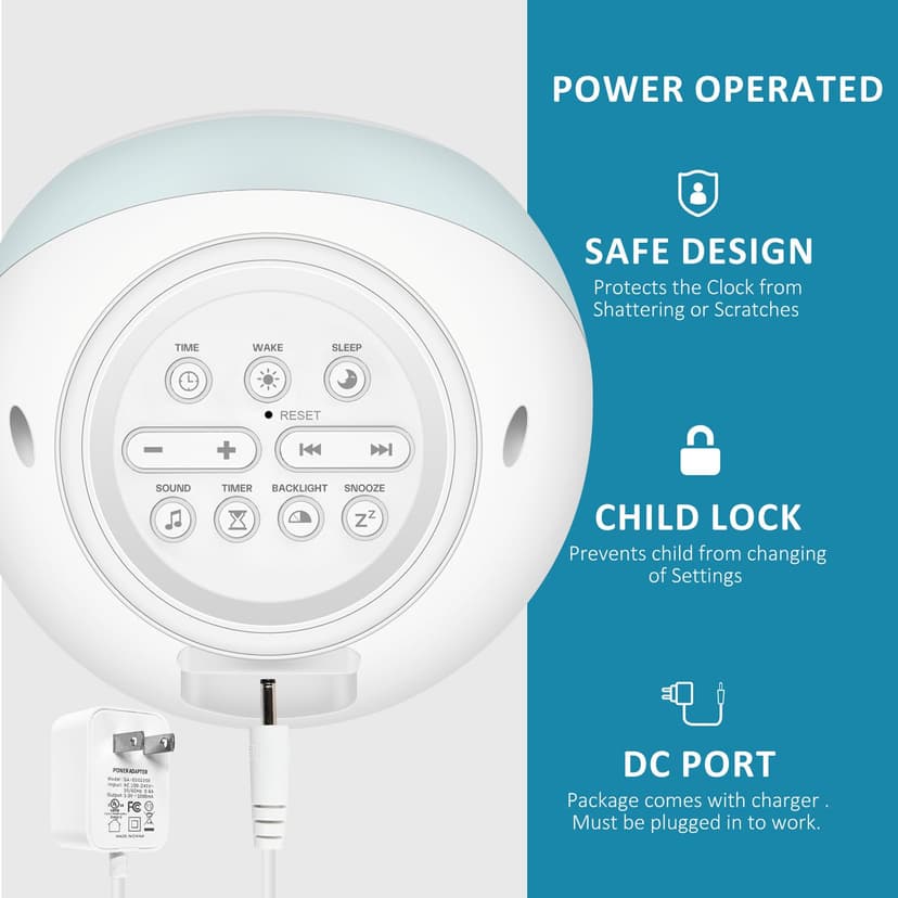 iHoo Réveil pour Enfants, réveil pour Apprendre à Dormir avec Lever du Soleil et de la Lune, Son de Sommeil, lumière de Nuit et réveil Automatique pour Les Enfants et Les Jeunes - 5