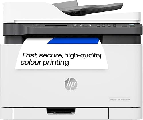 HP Color Laser MFP 179fnw, 4ZB97A, Imprimante multifonction couleur A4, copie, numérisation, ADF, fax, Wi-Fi, Ethernet, HP Smart, USB 2.0, 18 ppm en noir et blanc, 4 ppm en couleur, blanche