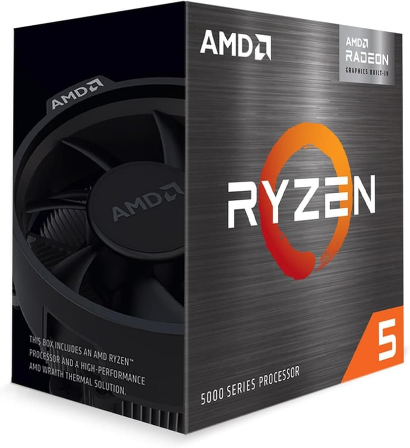 AMD Ryzen 5 5600GT Processeur (Radéon Graphique Intégré, 6 Coeurs/12 Threads, 65W TDP, Socket AM4, 19Mo Cache, jusqu'à 4,6Ghz Fréquence Boost, Ventilateur Wraith Stealth) - 5