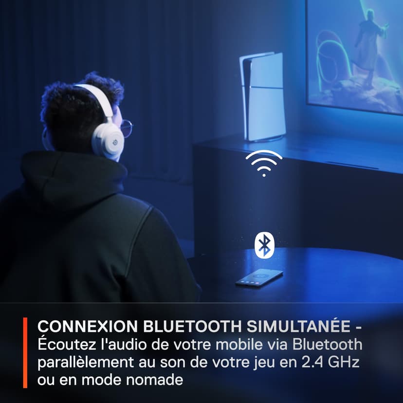 SteelSeries Arctis Nova 7 Wireless Multi-Platform Gaming Headset - Neodymium Magnetic Drivers - Dual Wireless 2.4GHz & Bluetooth - 38H USB-C Battery - ClearCast Gen2 AI Mic - PC, PS5, Mobile - 3