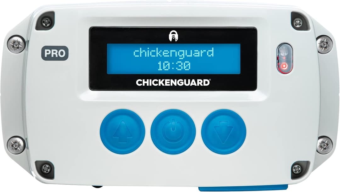 ChickenGuard Pro Automatic Poultry Coop/Chicken Run Door Opener, Solar Power, Batteries or Electric; Motor Lifts large Hen/Duck house doors up to 2kg