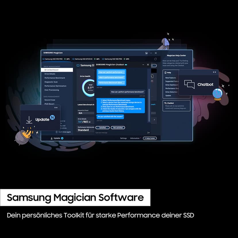 Samsung 990 PRO 1TB PCIe 4.0 (up to 7450 MB/s) NVMe M.2 (2280) Internal Solid State Drive (SSD) (MZ-V9P1T0BW) - 6