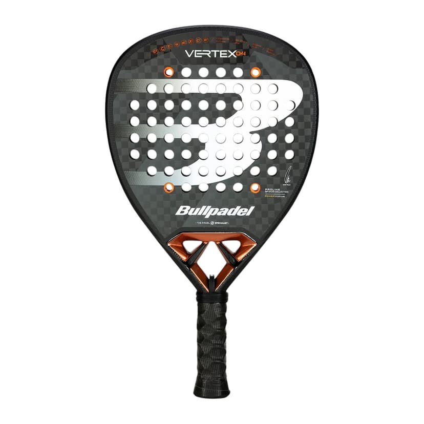 Bullpadel Vertex 04 25 Unstrung 370G Padel Racket Padel Racket Dark Grey - Orange - 1