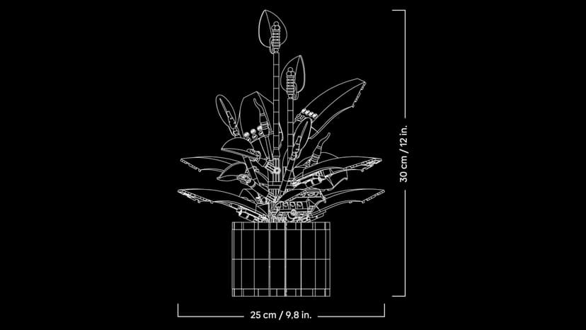LEGO Botanicals Peace Lily - Artificial Potted Plants Set for Adults - incl. Faux White Flowers & Buds for Living Room or Bedroom Decor - DIY Gift Idea for Women - 11504 - 7
