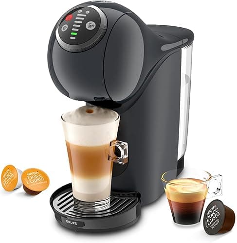 Nescafé Dolce Gusto Krups Machine à café capsules, Cafetière multi boissons, Pression 15 bars, Capacité 0,8 L, Fonction XL, Arrêt automatique, Genio S Plus gris KP340B10