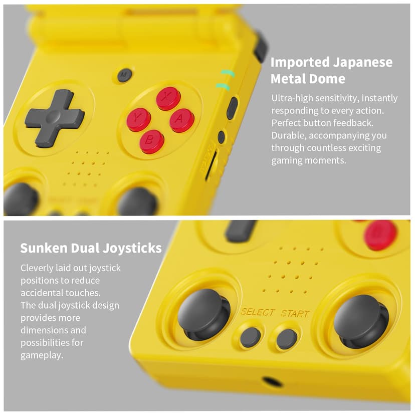 RG34XXSP Retro Handheld Game Console RG34XX SP Retro Gaming Console with 64G Preloaded Games,3300 mAh Battey,3.4 inch Screen Portable Pocket Arcade Support 30+ Simulators 5G WiFi Bluetooth HD Indigo - 4