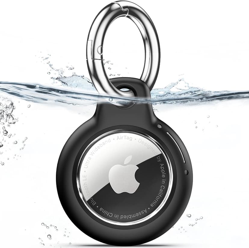 TNSNK Waterproof for Apple Airtag Holder Case with Lock, Airtag Pendant Keyring Case with Keychain for Luggage/Bicycles/Pets - 1