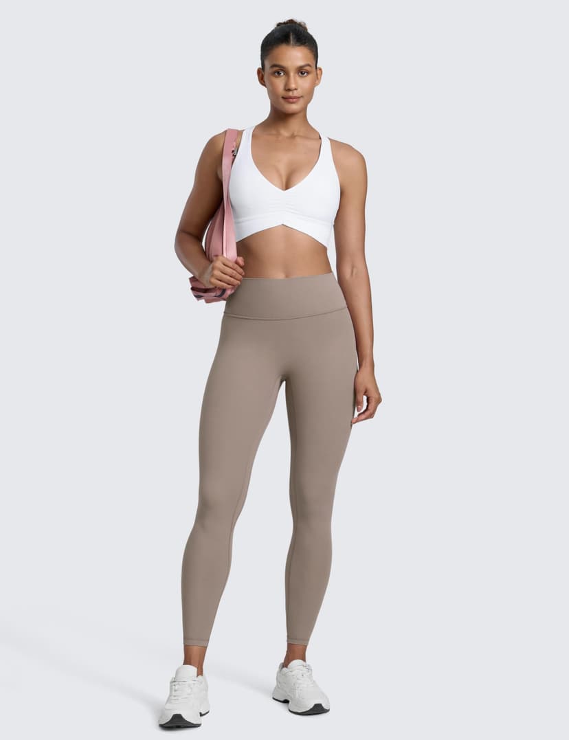 CRZ YOGA Butterlift Women's Scrunch Butt Gym Leggings 25'' - No Front Seam Ruched Bums Lifting High Waist Workout Leggings Booty Yoga Pants Creamy Latte 10 - 3
