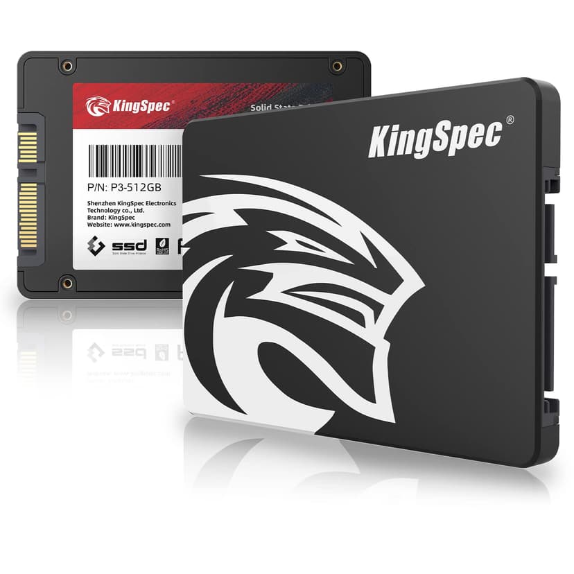 KingSpec 512Go 2.5" SATA SSD, 3D NAND Flash Disque Dur SSD Interne, Vitesse de Lecture jusqu'à 550 Mo/Sec - pour Ordinateur de Bureau/Portable/Tout-en-Un - 1