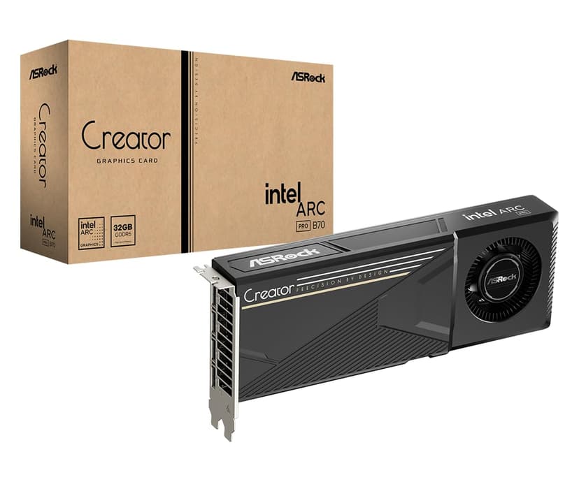 ASRock Intel Arc Pro B70 Creator 32GB Workstation Graphic… - 1