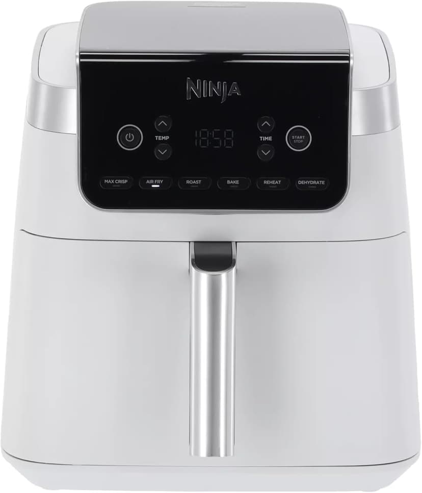 Ninja Air Fryer MAX PRO, 6.2L, Oil Free, Large Drawer, Roasting, Baking, Frying, Family, Digital, Dishwasher-Safe Basket and Hob, White AF180EUWH - 1