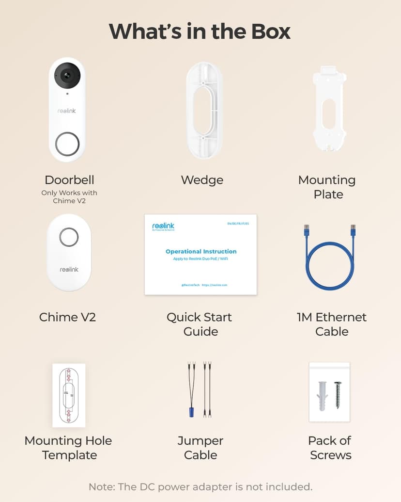 Reolink 5MP Video Doorbell PoE Camera with Chime, 3:4 Head-to-Toe View, 2-Way Audio, Person/Package Detection, Outdoor Waterproof, Smart Alerts, Supports NVR (Wired, 2024 - 9