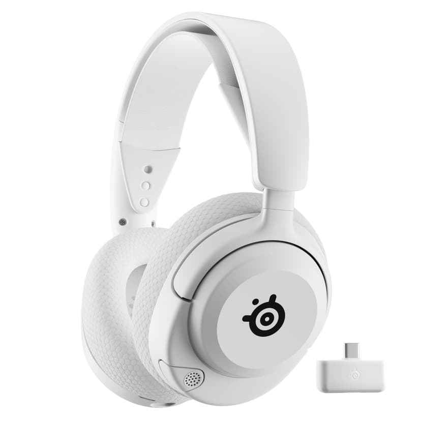 SteelSeries Arctis Nova 5 Wireless - Wireless Gaming Headset for PC - Compatible with PC, PS5, Switch & more - Mobile App Control - 60 HR Battery with Fast Charge - 2.4GHz/Bluetooth - White - 1