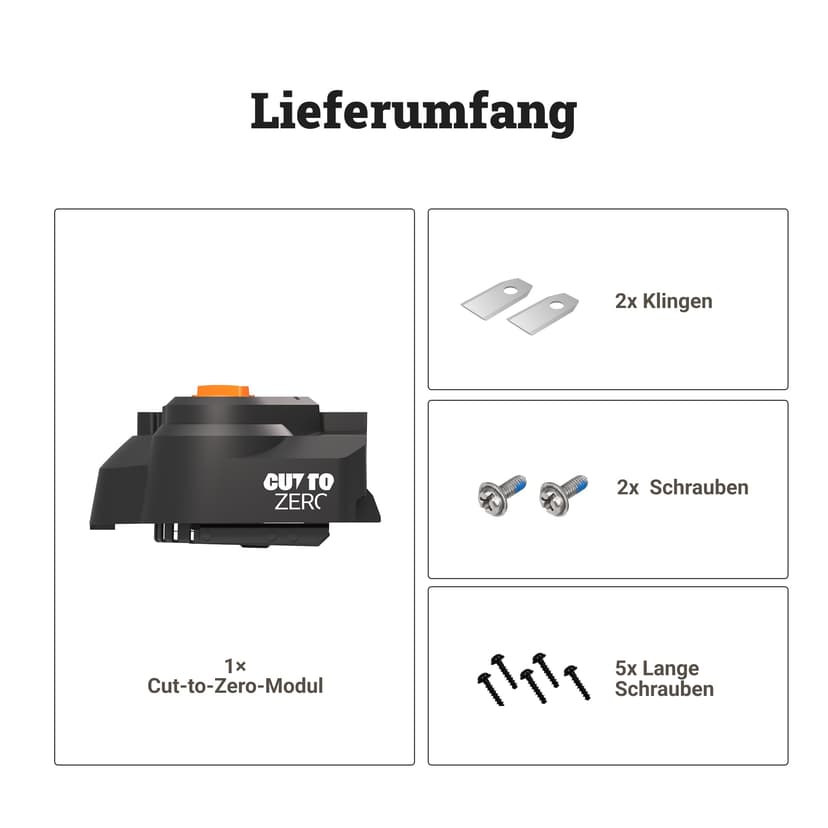 WORX Module Cut to Zero pour Robot Tondeuse Vision Cloud WA0925, Coupe à Ras des Bordures, résultat Net, Compatible avec Les modèles S et M 2WD WR303E, WR304E, WR305E, WR306E, WR365E, WR308E - 4