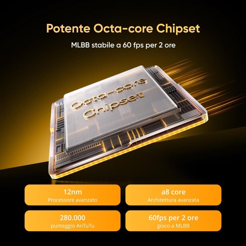 realme Note 70T Smartphone 4+128 GB, Batteria da 6.000 mAh, Ricarica rapida da 15 W con carica inversa da 6 W, 24 GB di RAM dinamica, Display con comfort visivo da 90 Hz, nero - 5