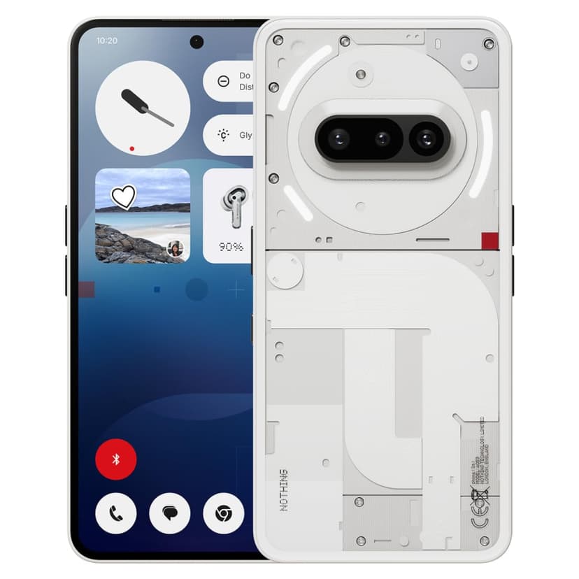 Nothing Phone (3a) 128 GB - mobile phone with 32 MP front camera, 30x ultra zoom, 50W fast charging and 6.77" FHD+ flexible AMOLED display - White - 1
