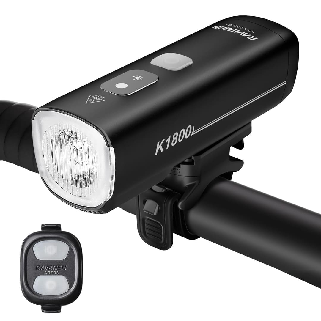 RAVEMEN 1800 Lumens Intelligente Phare Avant pour Vélo, K…