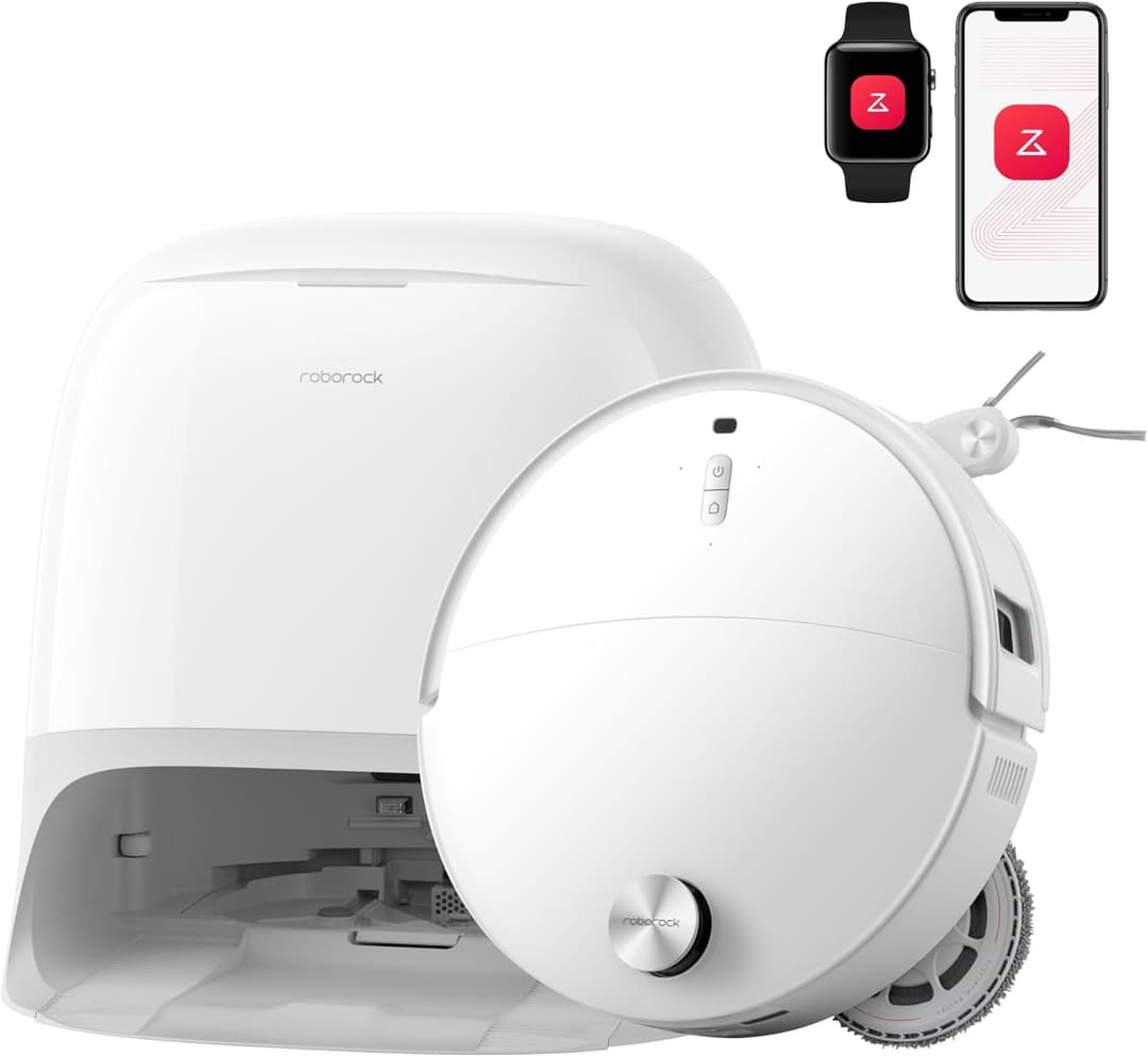 roborock Qrevo Curv 2 Pro Robot Aspirapolvere Lavapavimenti con LDS Retrattile, 7,98 cm, 25000 Pa, Zero-Grovigli, Acqua 100°C, Autopulente, Evita Ostacoli, per Peli di Animali Domestici