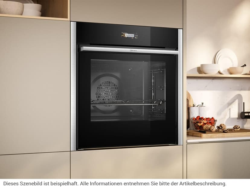 Neff CircoTerm, Slide and Hide B54CR71N0, N70, 60 x 60 cm, Stainless Steel, 3.7 Inch Full Touch TFT Colour and Graphic Display, Pyrolysis, Home Connect, Soft Opening and Close - 5