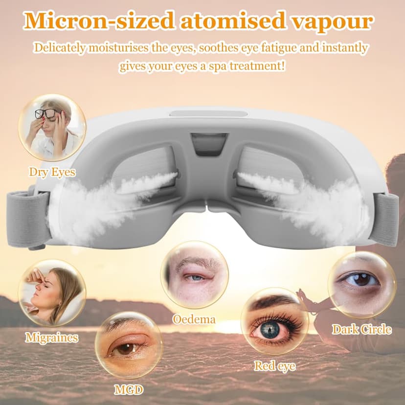 Eye Massager with Heat, Heated Steam Eye Mask, Micron Atomization, Relieves Dark Circles, Dryness and Fatigue - 5