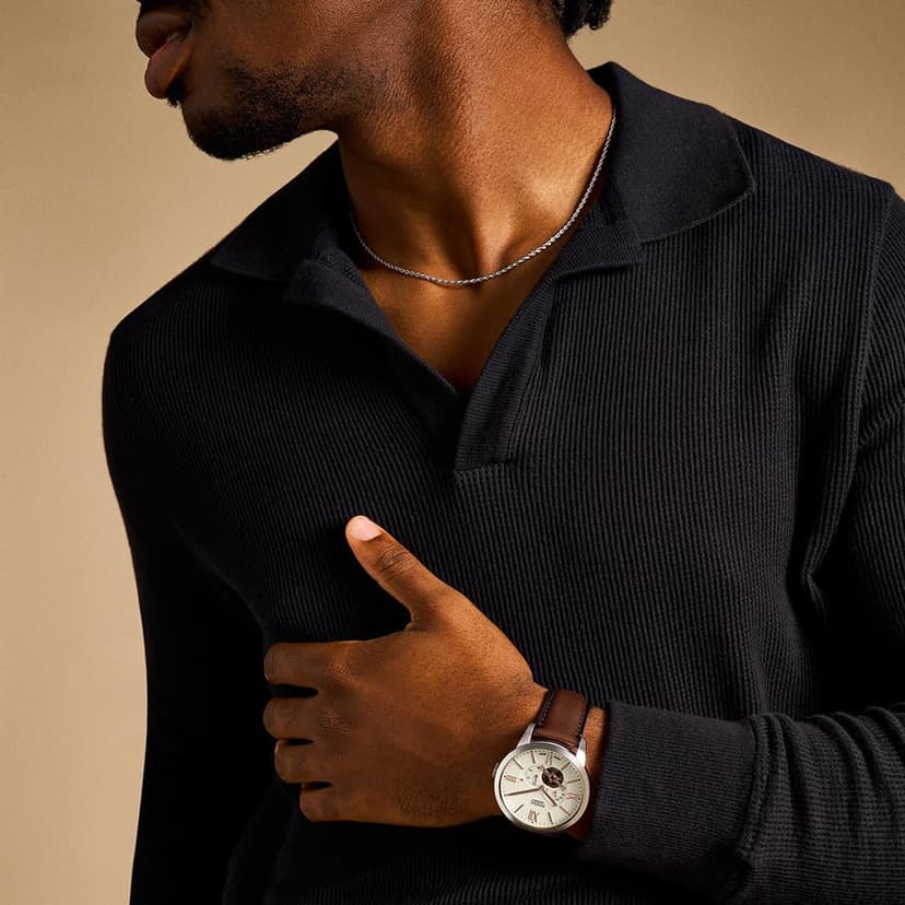 Fossil Townsman Watch for Men, Mechanical Automatic Movement with Stainless Steel Or Leather Strap - 2