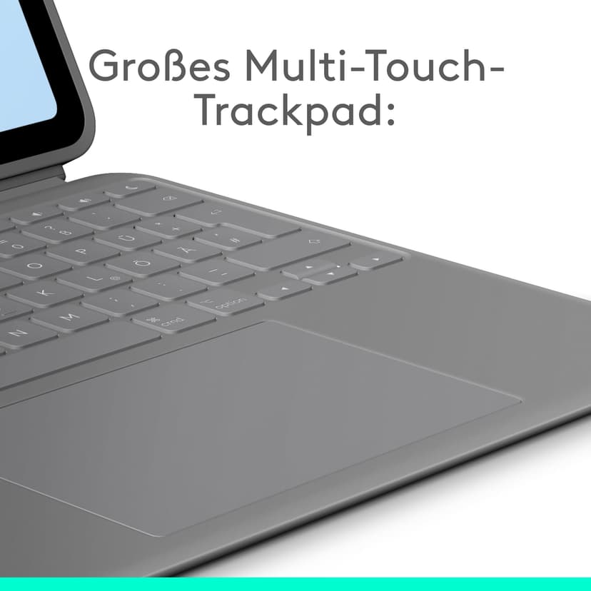 Logitech Combo Touch iPad Air 13 Pouces (M2)(2024) Keyboard Case - Clavier rétroéclairé détachable avec béquille, Confort de Frappe, Mode Multi-Usage - QWERTZ - 4