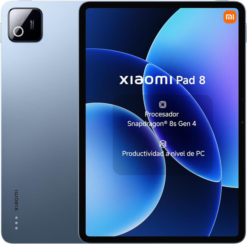 XIAOMI Pad 8, 11.2 Inch Tablet 8+128 GB, Snapdragon® 8s Gen 4 Mobile Platform, Massive 9200mAh (typ) Battery, 3.2K 144Hz Crystal Clear Display, HyperAI, Blue, Warranty 3 years, Charger Not Included - 1
