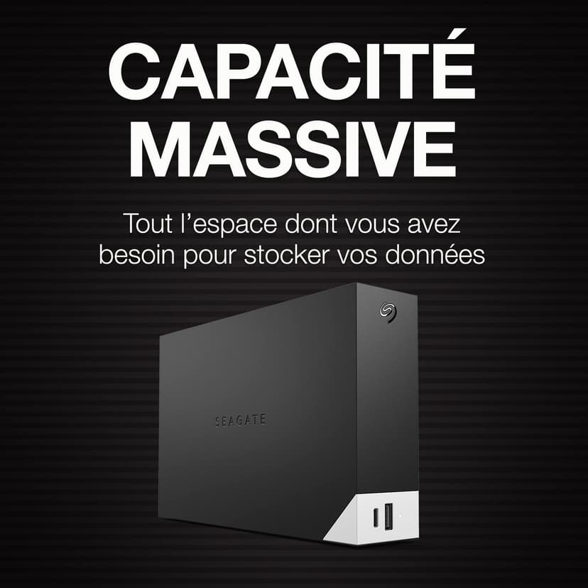 Seagate One Touch Hub 20TB, External Hard Drive Desktop HDD, USB-C & USB 3.0 port, for Computer Desktop Workstation PC Laptop Mac (STLC20000400) - 5