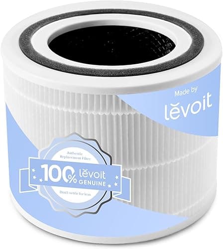 LEVOIT Air Filter Replacement for Core 300S and Core 300 Air Purifier, HEPA Filter, High Efficiency Active Carbon Filter and Pre-Filter, Against 99.97% Allergens, Dust, Pollen, Smoke, Color
