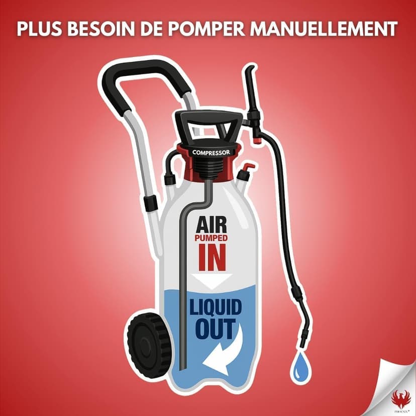 PHOENIX - Pulverisateur électrique de Jardin sur Roue Roller Sprayer, Pulverisateur Jardin avec Tuyau de 3m pour Une Pulvérisation sans Effort, pulvérisateur à Batterie, Autonome, Portable et Léger - 3