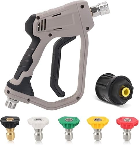 Yuirshion Pistolet de nettoyage haute pression avec 5 emb…