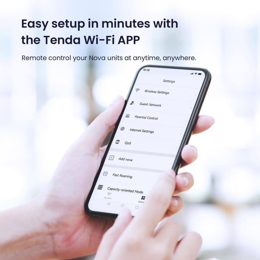Tenda Nova MW6 Mesh WiFi System - Up to 4000 sq.ft. Whole Home Coverage, WiFi Router and Extender Replacement, Gigabit Mesh Router for Wireless Internet, Works with Alexa, Parental Controls, 2-pack - 4