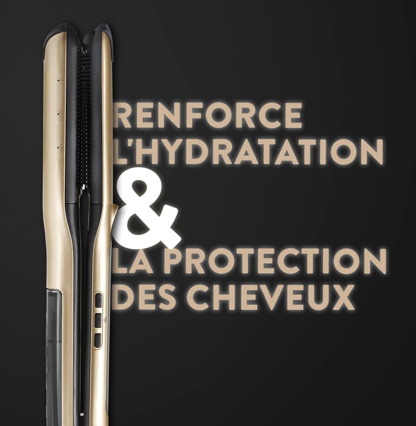 Demeliss Saint Algue Coffret Lisseur Vapeur Titanium V2.0 EXLUSIVE SET - Comprend un Tapis-Trousse 2 en 1 - Lissage Haute Performance, Hydratation Intense - Pour Tous Types Cheveux - 2