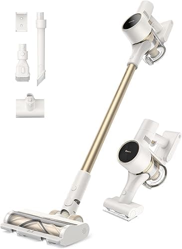 dreame R10 Aspirateur Balai sans Fil, 20 000PA / 120AW, Autonomie de 60 Min, Filtration avancée, Brosse Multi-Surfaces avec éclairage LED Idéal pour ménage, Poils d'animaux et Tapis