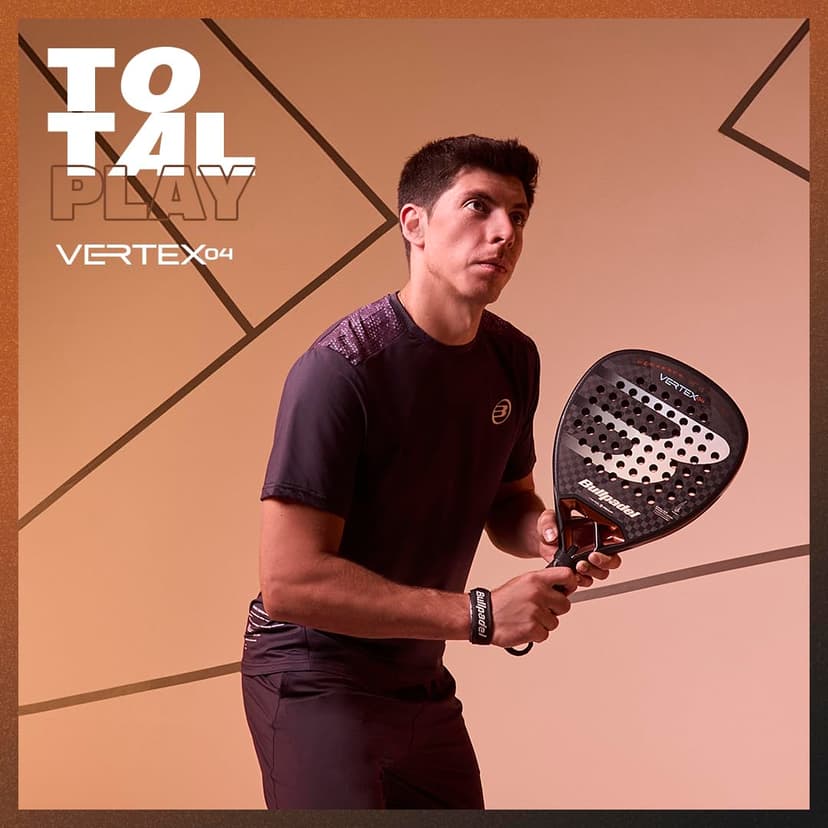 Bullpadel Vertex 04 25 Unstrung 370G Padel Racket Padel Racket Dark Grey - Orange - 5