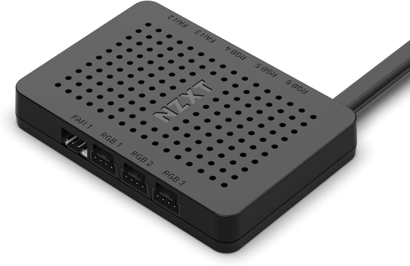 NZXT RGB & Fan Controller - AC-CRFR0-B1-6 canaux d'éclairage RVB - 3 canaux de ventilateur - Personnalisation de l'éclairage RVB - Noir - 1