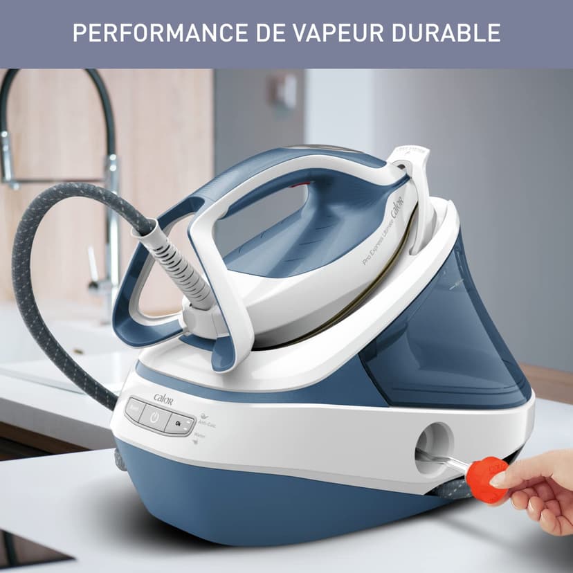 Calor Pro Express Ultimate Steam Generator, Pressure 7.6 bar, Steam 155 g/min, Pressing 580 g/min, Technology without adjustments, Vertical Steaming, Made in France GV9710C0 - 5