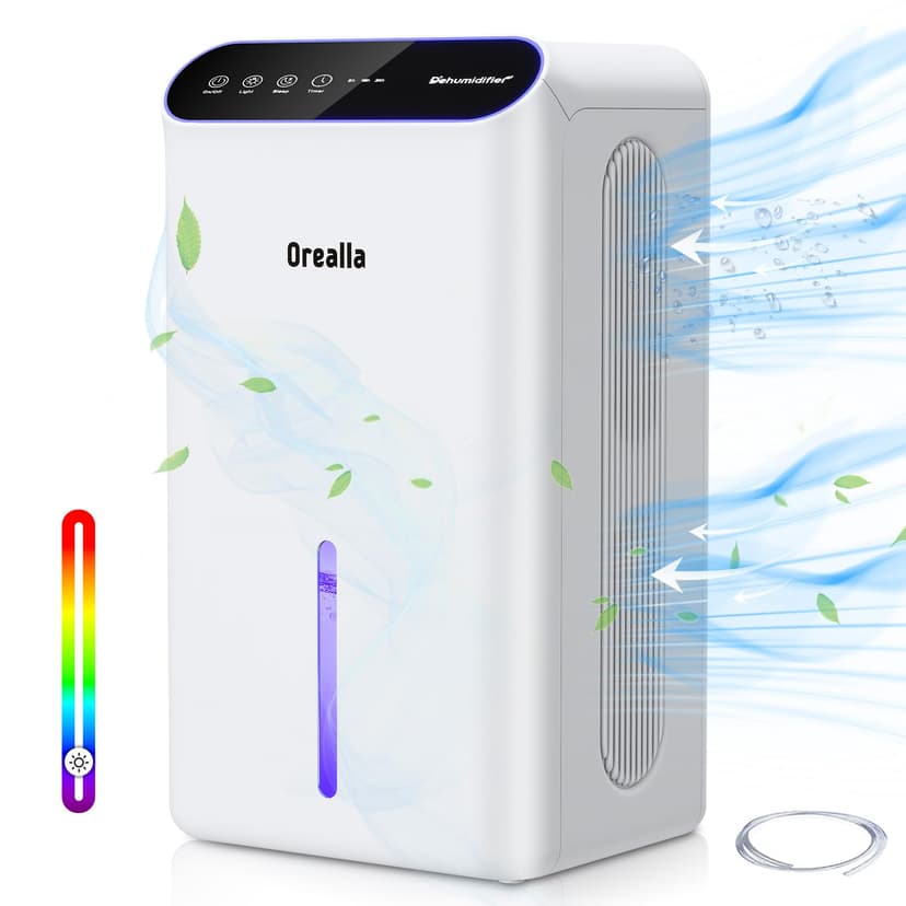 Deshumidificateur d Air 2.5L - Déshumidificateur d'air Electrique pour Maison avec Mode Nuit Silencieux 30 dB Minuterie, Deshumidificateur Anti Moisissure pour Salle de Bain Chambre Cave - 8